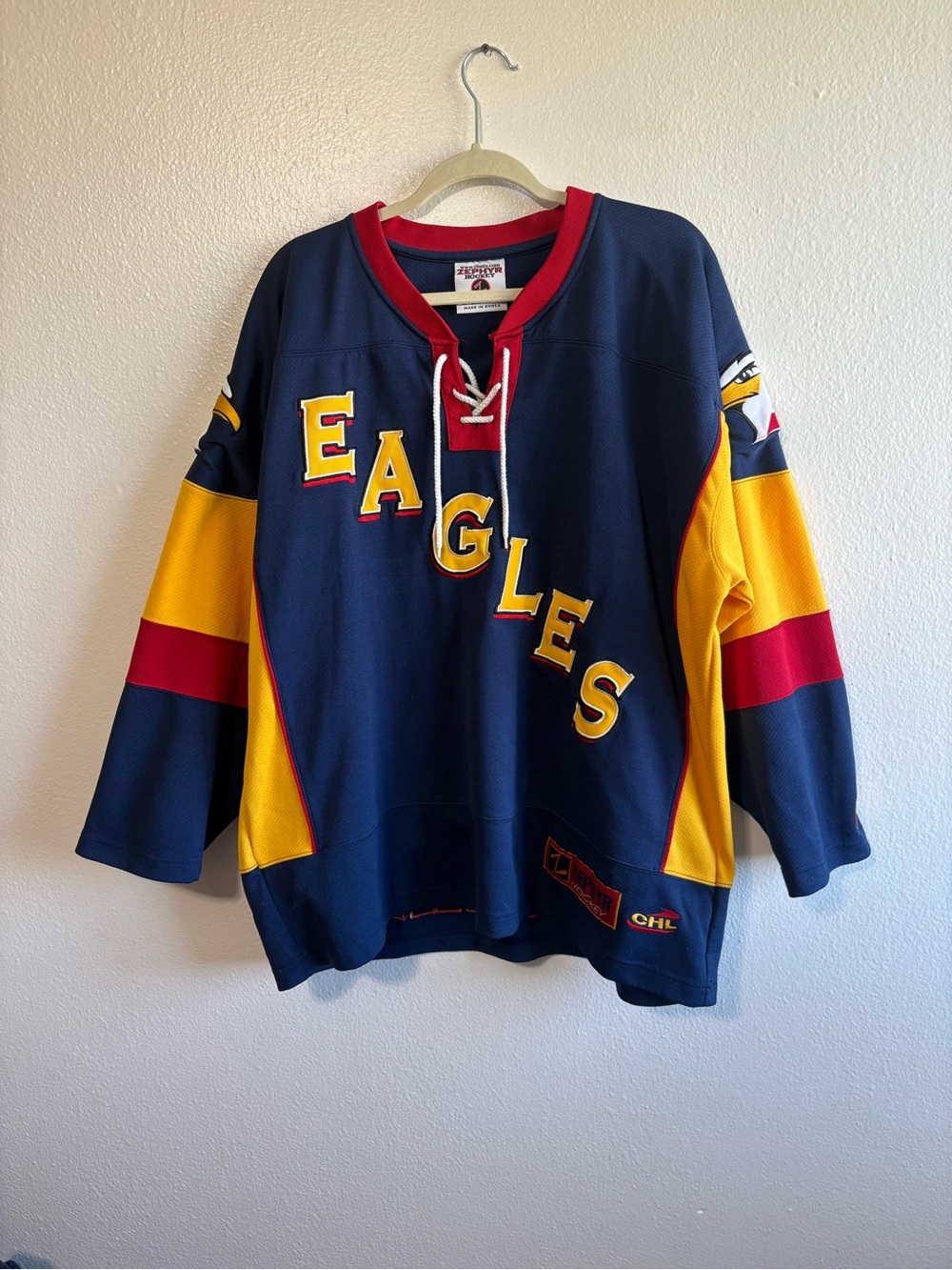 Vintage Zephyr Hockey Size 44 Nadon #20 Colorado Eagles Jersey Sporty